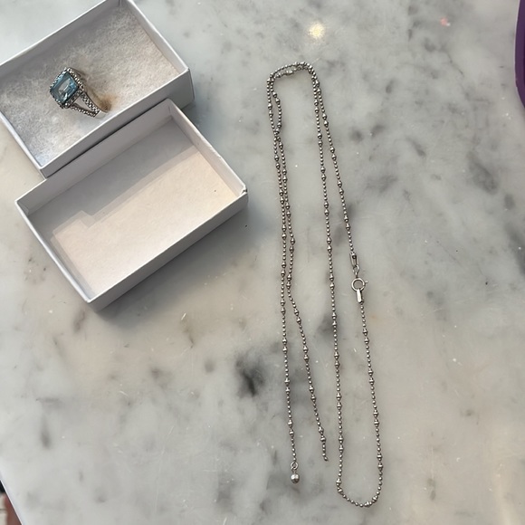 Aqua marine birthstone ring size 8 - Picture 7 of 7